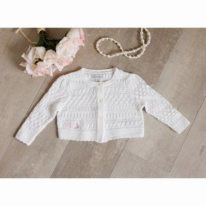 Ralph Lauren Baby White Cardigan Sweater New With Tags